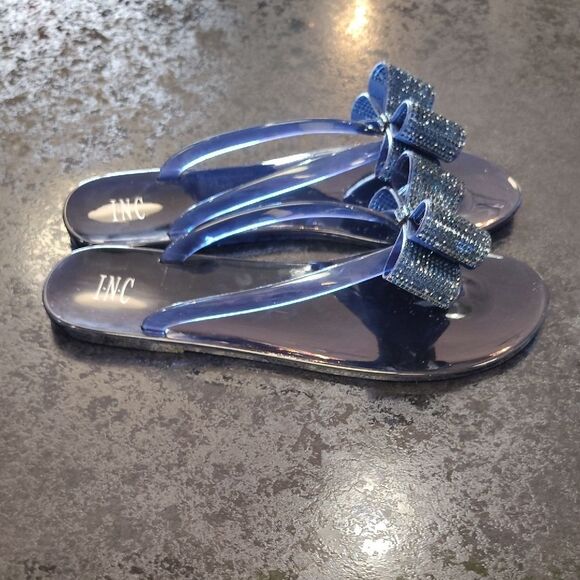 INC International Concepts Women's Glittery Blue Sandals - Picture 5 of 6
